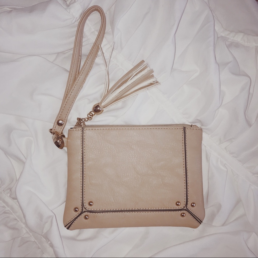 Faux Leather Wristlet